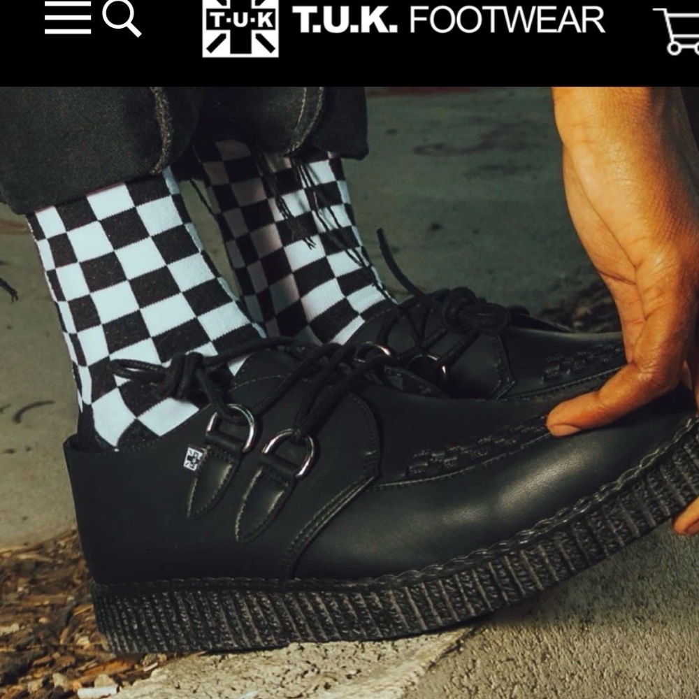 Black TUKskin™ Viva Low Creeper. Worn only once!